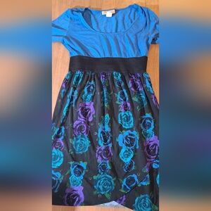 Floral half sleeve dress